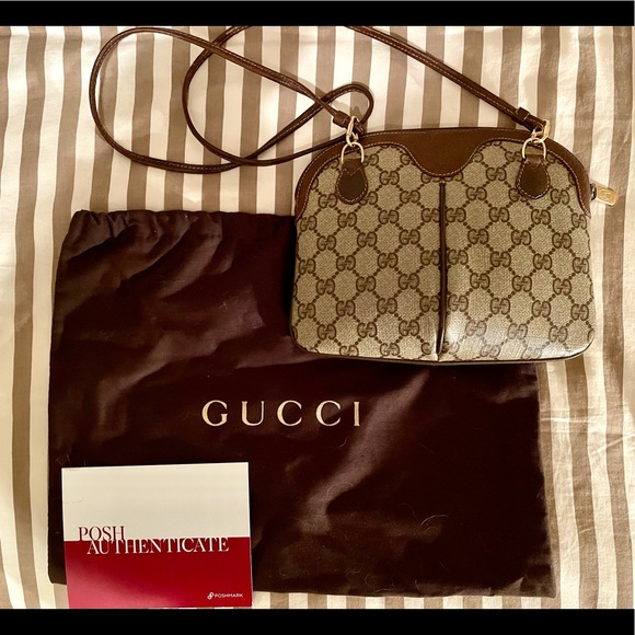 Authentic Vintage Monogram Gucci Crossbody Bag - Picture 3 of 12